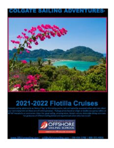 2021-2022 Colgate Sailing Adventures Flotilla Cruises Flier