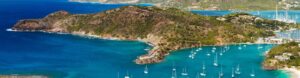 Drone photo of Antigua